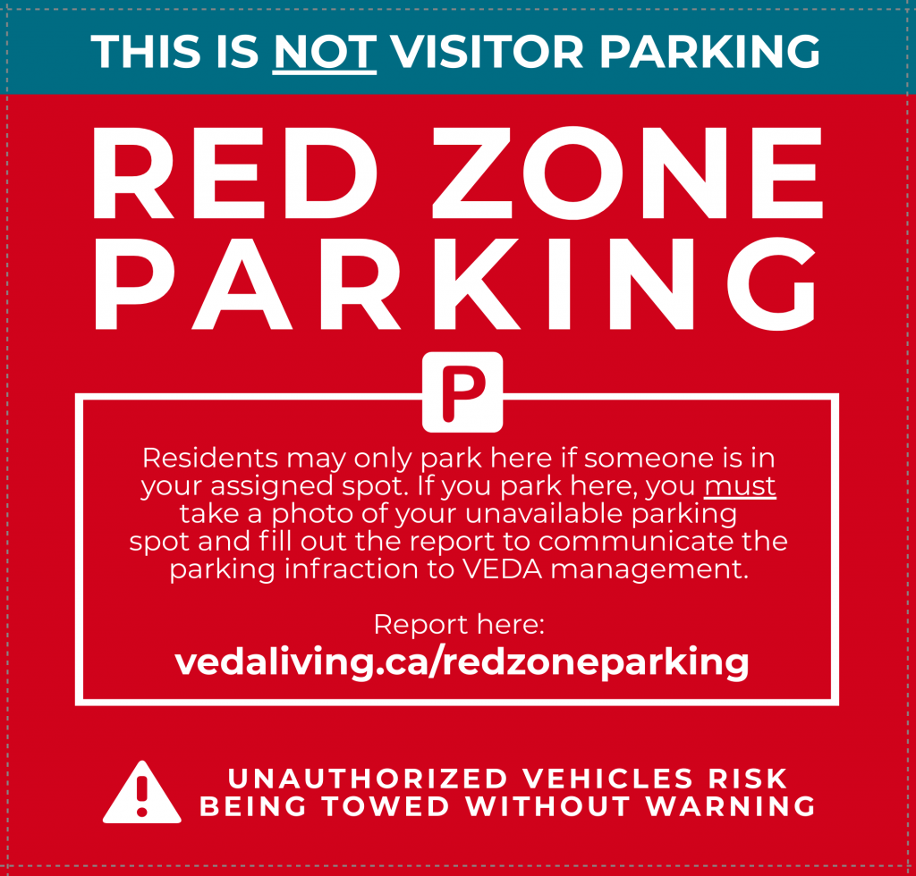 Red Zone Parking Veda Kelowna